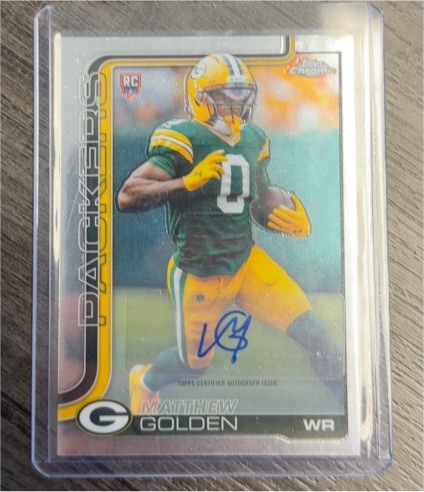 2025 Topps Chrome #RA-MGO Matthew Golden Rookie Autograph — front