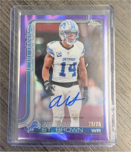 2025 Topps Chrome #BA-AS Amon-Ra St. Brown — front