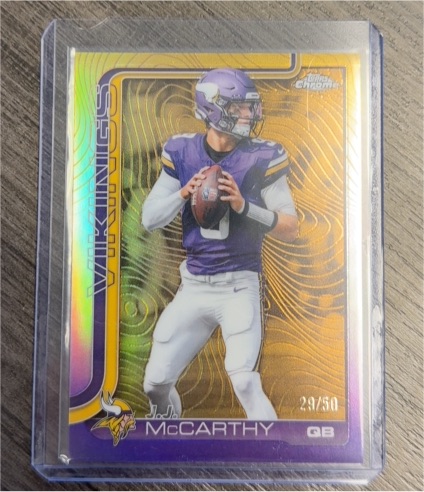 2025 Topps Chrome #199 J.J. McCarthy — front