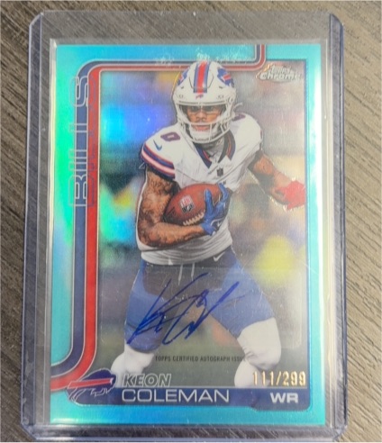 2025 Topps Chrome #BA-KC Keon Coleman — front