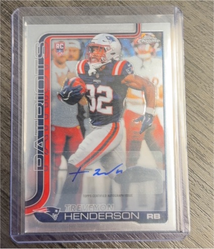 2025 Topps Chrome #328 Treveyon Henderson Rookie Card — front