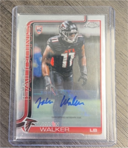 2025 Topps Chrome #354 Jalon Walker Rookie Atlanta Falcons — front
