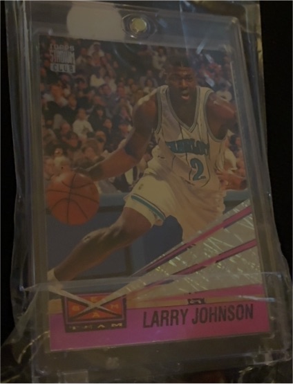 1993-94 Topps Stadium Club Beam Team #15 Larry Johnson — front
