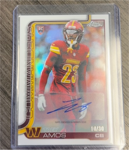 2025 Topps Chrome Commanders #10 Trey Amos — front
