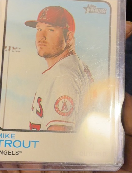 2022 Topps Heritage #100 Mike Trout — front
