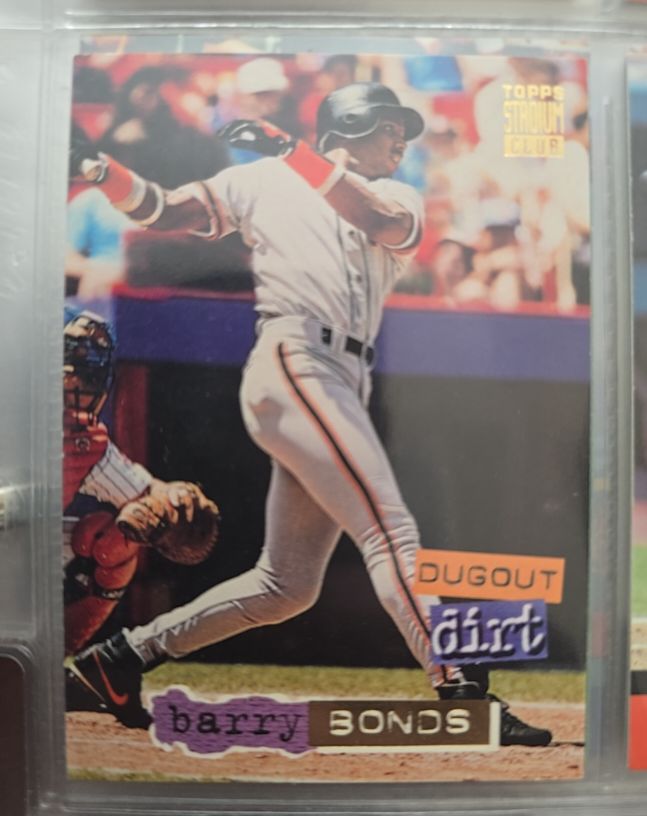 1994 Topps Stadium Club #6 Barry Bonds Dugout Dirt — front
