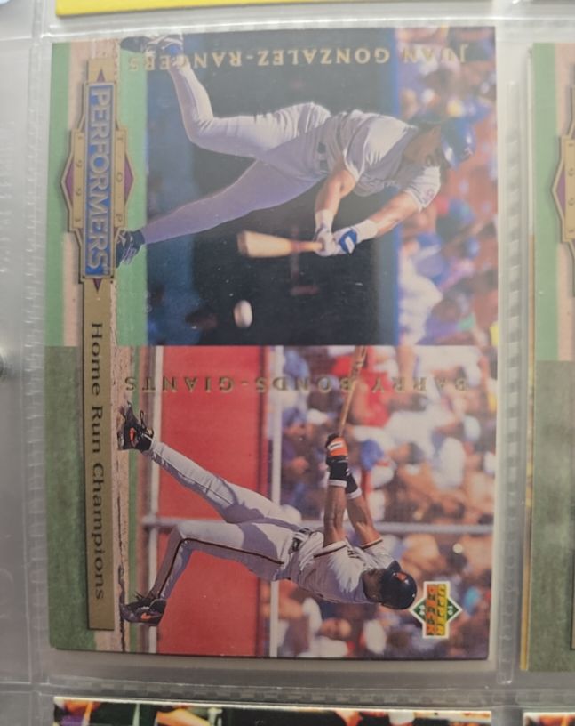 1994 Upper Deck Collector's Choice #313 Barry Bonds, Juan Gonzalez — front