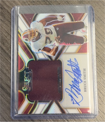 2025 Panini Select #JSE-BSH Bruce Smith Jumbo Signature Swatches Patch Auto — front