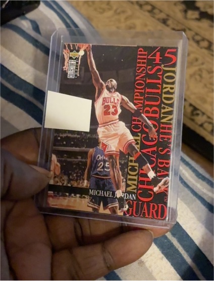 1995 Upper Deck Collector's Choice #M5 Michael Jordan He's Back Chicago Bulls — front