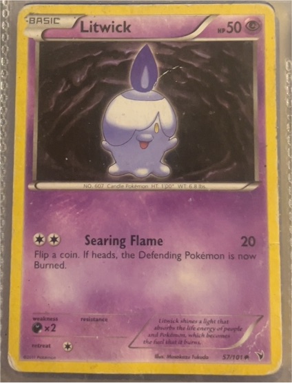 2011 Pokémon Noble Victories #57 Litwick — front