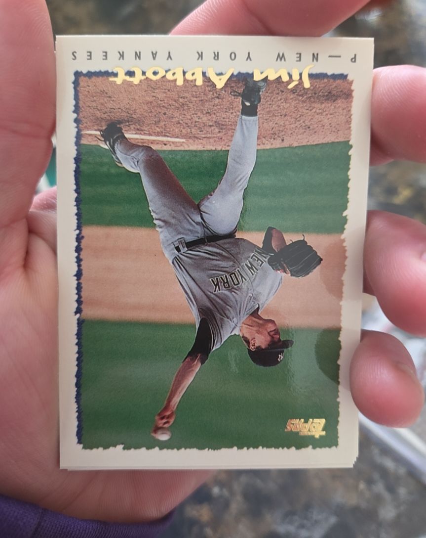 1995 Topps #60 Jim Abbott — front