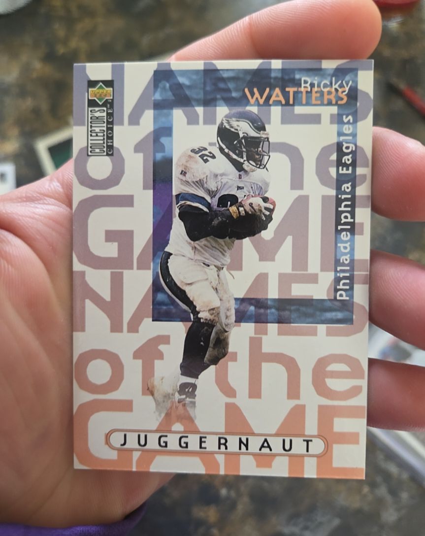 1997 Upper Deck Collector's Choice #63 Ricky Watters Juggernaut Philadelphia Eagles — front