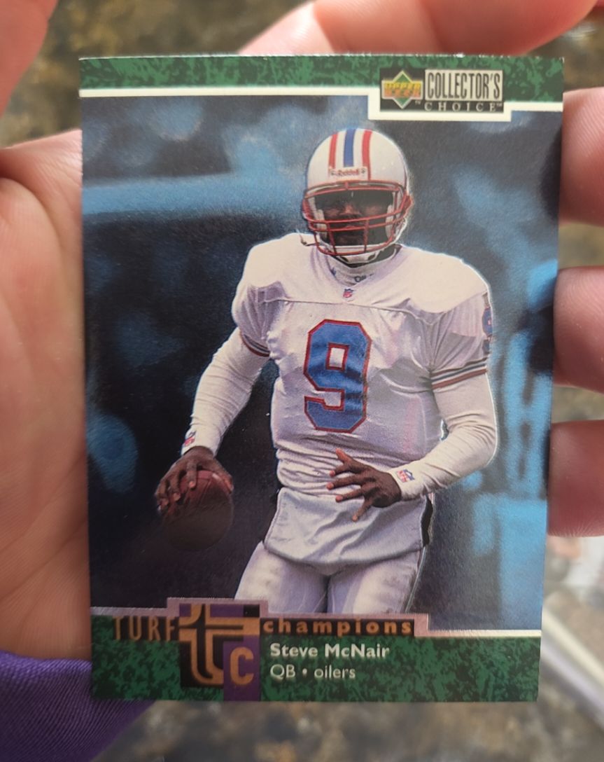 1997 Upper Deck Collector's Choice Turf Champions #TC52 Steve McNair — front