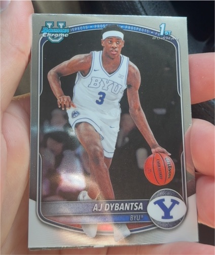 2025 Bowman Chrome #BCP-1 AJ Dybantsa — front