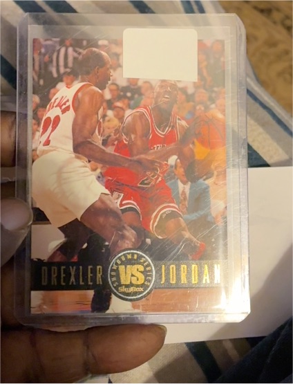 1994 Skybox Showdown Series #SS11 Michael Jordan vs Clyde Drexler — front
