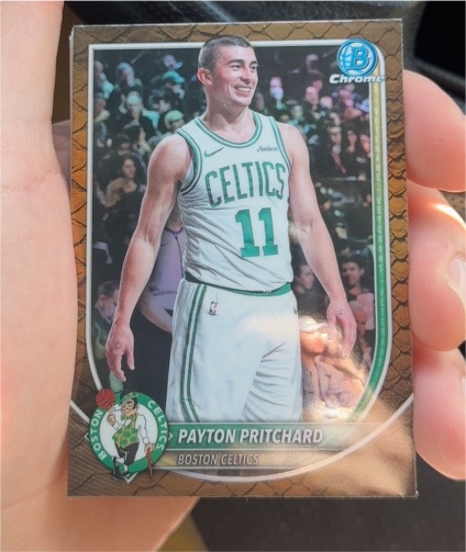 2025-26 Bowman Chrome #BCV-149 Payton Pritchard Reptilian Refractor — front