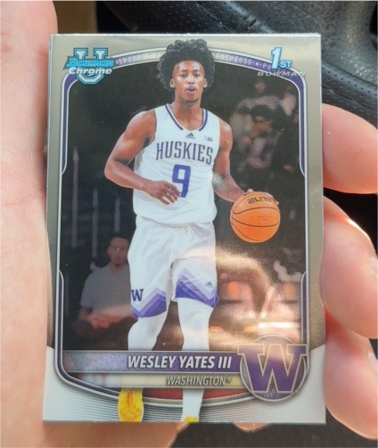 2025-26 Bowman Chrome Prospects #BCP-43 Wesley Yates III — front