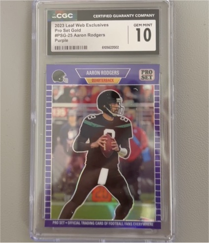 2023 Leaf Pro Set Gold #PSG-25 Aaron Rodgers — front