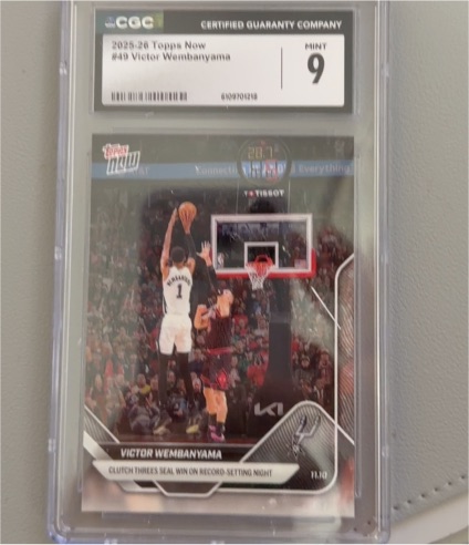 2025-26 Topps Now #49 Victor Wembanyama — front