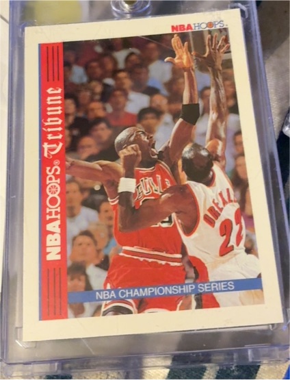 1992-93 NBA Hoops #TR1 Michael Jordan NBA Championship Series — front