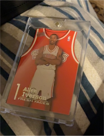 1996-97 Fleer Ultra Fresh Faces Die-Cut #5 Allen Iverson — front