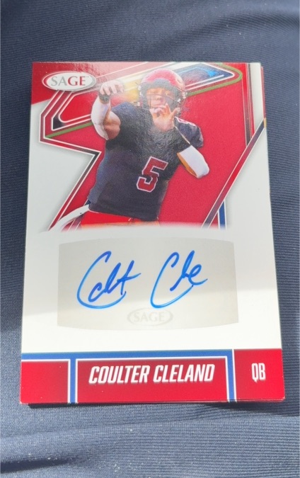 2025 Sage #A-CC Coulter Cleland Autograph — front