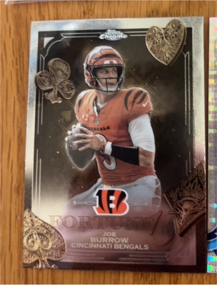 2025 Topps Chrome Football Fortune 15 #F15-5 Joe Burrow — front