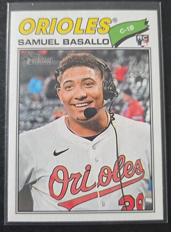 2026 Topps Heritage #175 Samuel Basallo Image Variation Rookie Baltimore Orioles — front