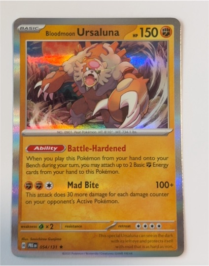 2025 Pokémon Scarlet & Violet Shrouded Fable #054 Bloodmoon Ursaluna — front