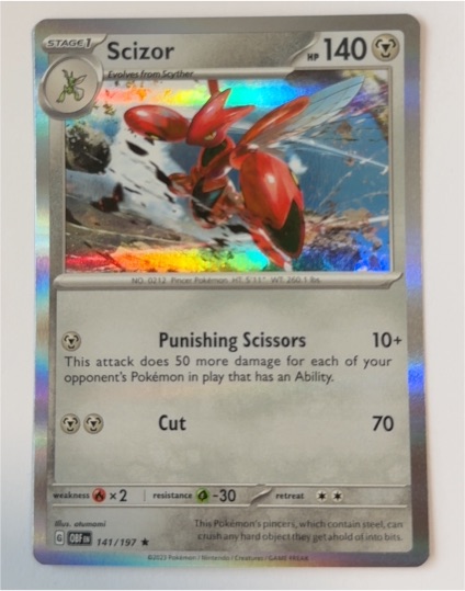 2023 Pokémon SV03: Obsidian Flames #141 Scizor — front
