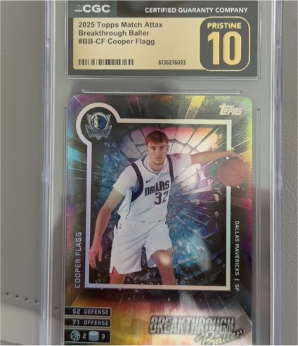 2025 Topps Match Attax #BB-CF Cooper Flagg Breakthrough Baller — front