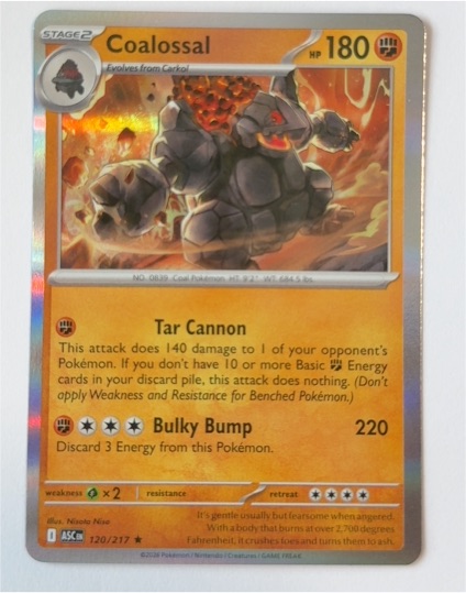 2020 Pokémon ME: Ascended Heroes #120 Coalossal — front