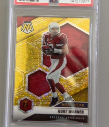 2021 Panini Mosaic #267 Kurt Warner Man of the Year — front
