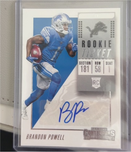 2018 Panini Contenders #324 Brandon Powell Rookie Ticket — front