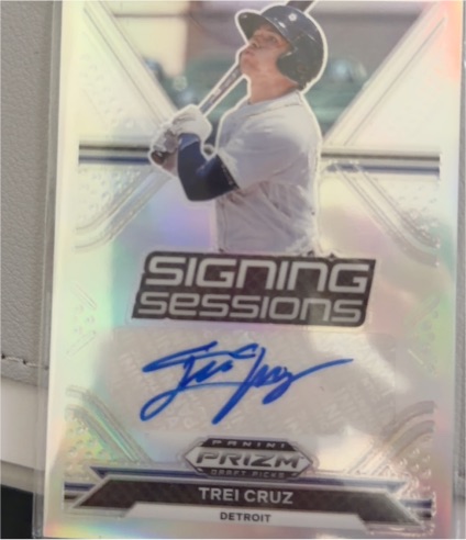 2021 Panini Prizm Draft Picks #SS-TC Trei Cruz Signing Sessions — front