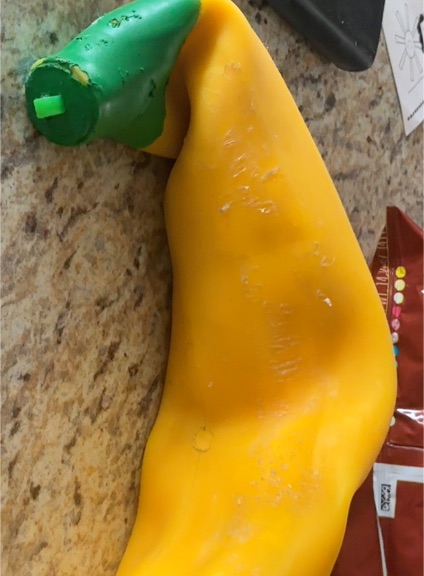 Toymendous Laffy Snacks Jumbo Banana Squishy Stretchy Stress Relief Toy — front