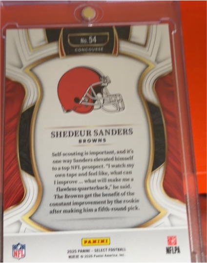 2025 Panini Select Concourse #54 Shedeur Sanders — front