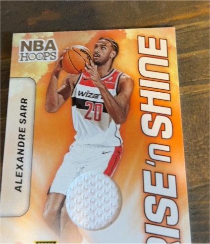 2024-25 Panini NBA Hoops #RSM-ASW Alexandre Sarr Rise N Shine Rookie Patch — front