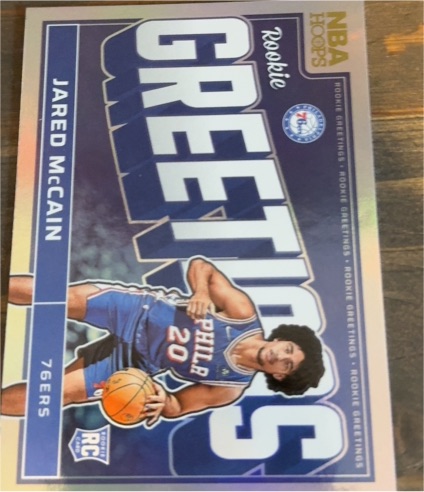 2024-25 Panini NBA Hoops #9 Jared McCain Rookie Greetings — front