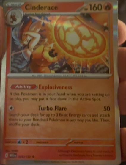 2021 Pokémon ME01: Mega Evolution #028 Cinderace — front