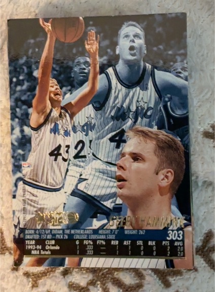 1994-95 Fleer Ultra #303 Geert Hammink — front