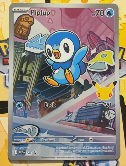 2026 Pokémon TCG MEP 042 Piplup First Partner Illustration Rare Promo — front