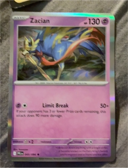2025 Pokémon Zacian #45 — front