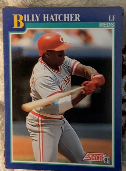 1991 Score #469 Billy Hatcher — front
