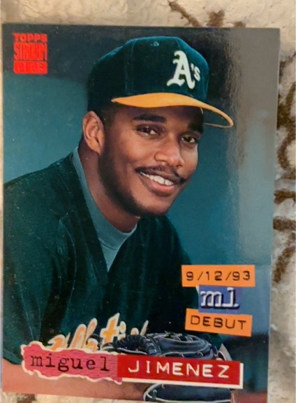 1994 Topps Stadium Club #356 Miguel Jimenez — front