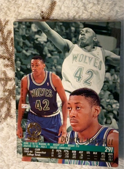 1994-95 Fleer 1st Year Phenom #3 Donyell Marshall — front