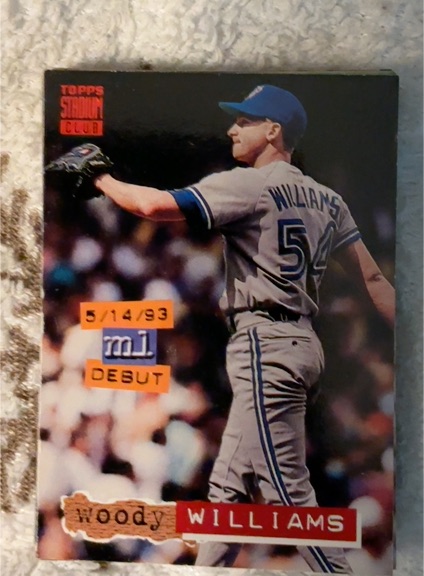 1994 Topps Stadium Club #513 Woody Williams — front