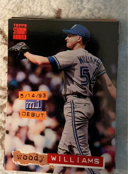1994 Topps Stadium Club #513 Woody Williams — front