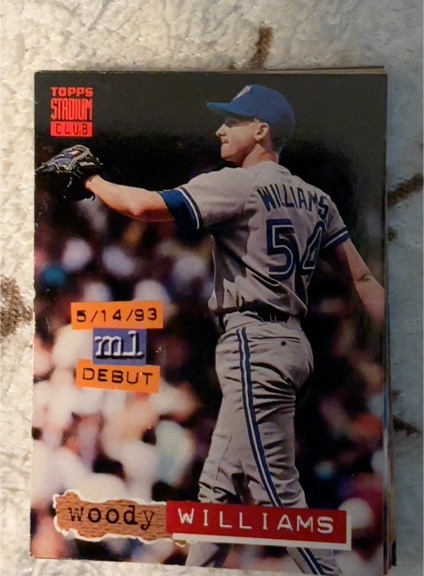 1994 Topps Stadium Club #513 Woody Williams — front