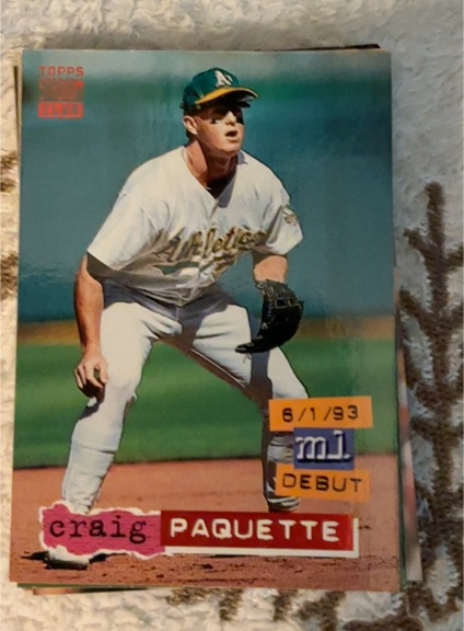 1994 Topps Stadium Club #328 Craig Paquette — front